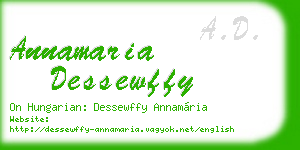 annamaria dessewffy business card